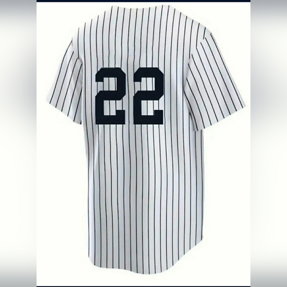 New York #22 button Down Baseball Jersey New WOT - Picture 2 of 6